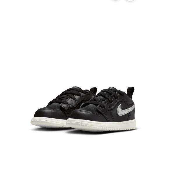 Jordan 1 Low ALT SE (TD) Black, Metallic Silver-Sail/Size-4 C / FZ3922 001 - Picture 10 of 13